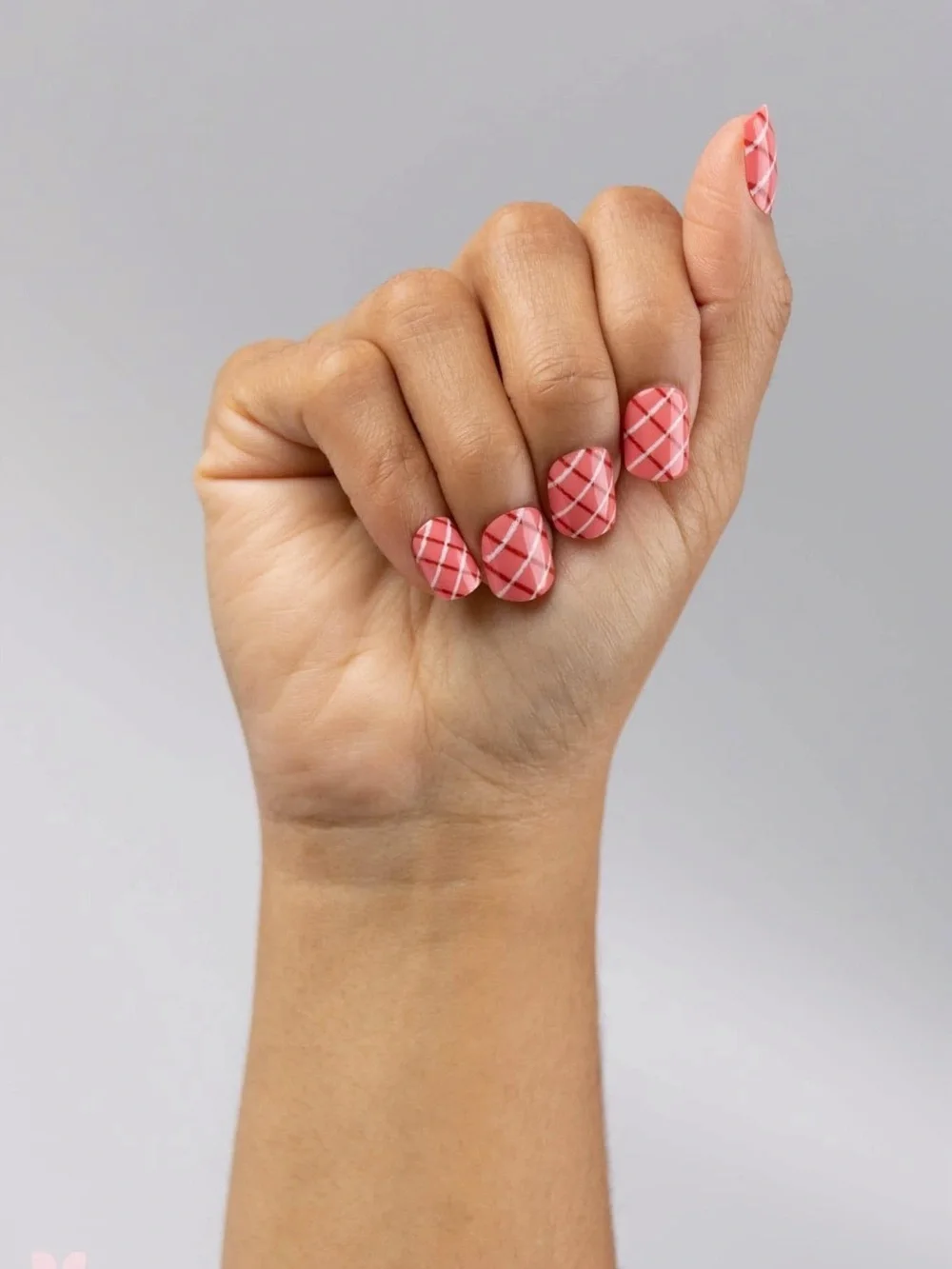 NIB Red Aspen Posie’s Stripes Press-On Nail Dashes